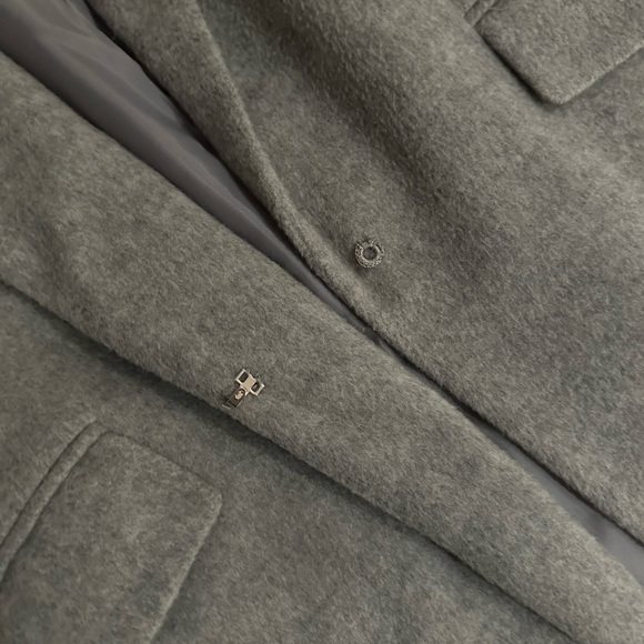 Heather Grey 100% Alpaca Coat Size Small - Picture 4 of 4